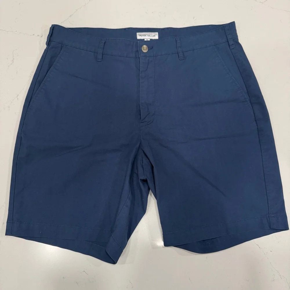 Peter Millar Men’s Crown Comfort Classic Fit Navy Shorts - 34